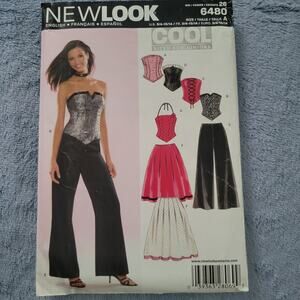 NEW LOOK Junior 6480 Bustle Top Pleated Skirt Wide Pants Sz 3/4-13/14 Uncut